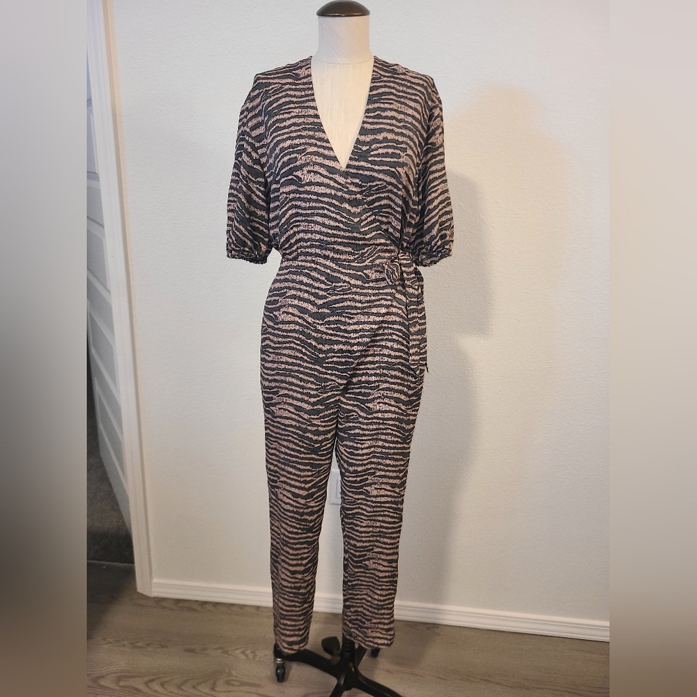 JOIE ANIMAL PRINT JUMPSUIT